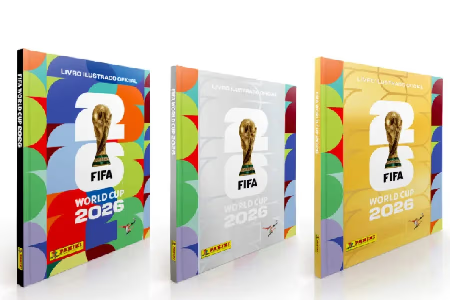 Álbum oficial da Copa do Mundo 2026 — capas Preta, Prata e Dourada