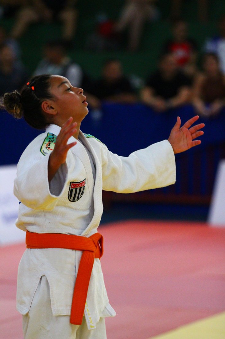 Lídia no tatame do Campeonato Brasileiro