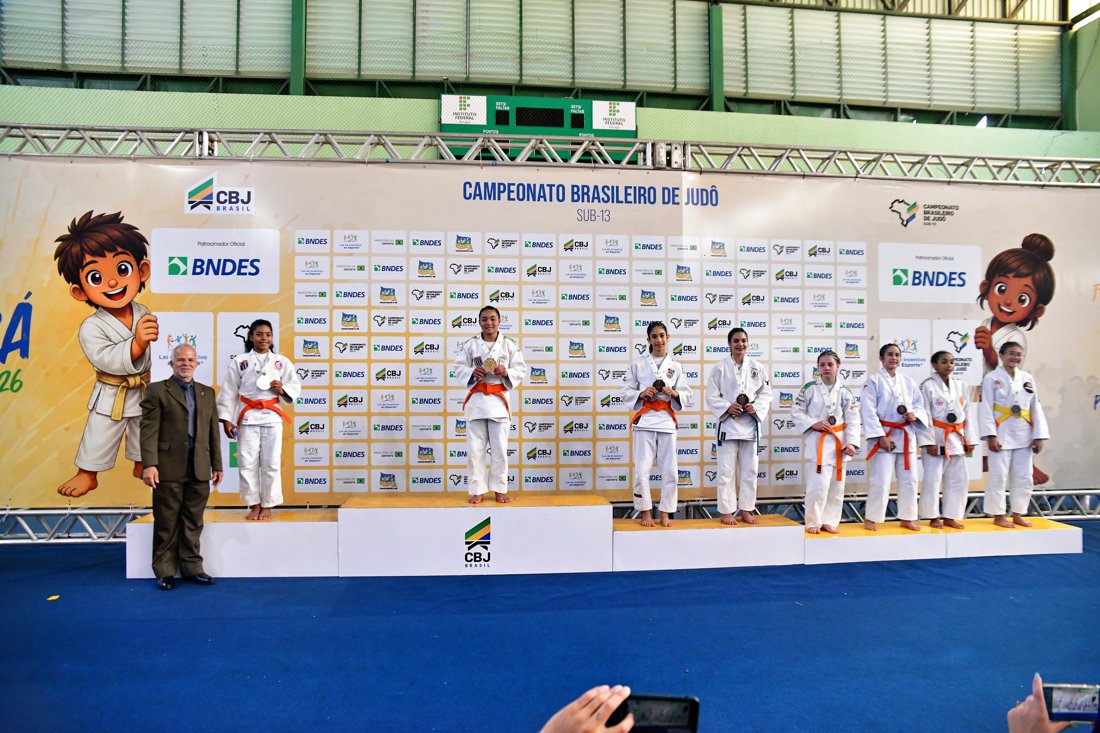 Pódio do Campeonato Brasileiro Sub-13 2026